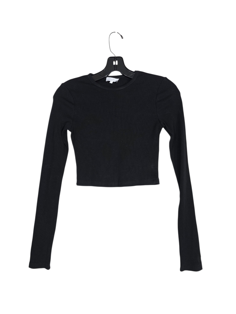 Meshki Ribbed bodycon cropped long sleeves Top